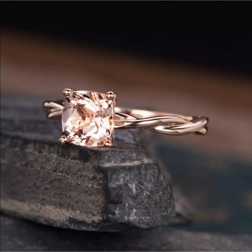Rose gold and morganite ring 9 - Picture 2 of 7
